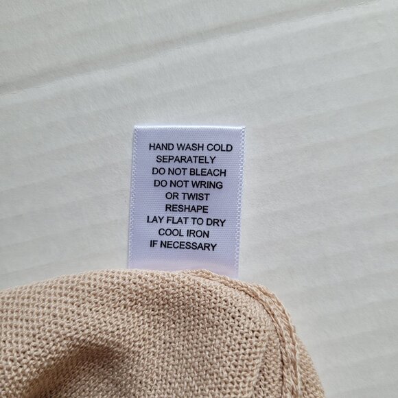 Andrea Jovine cardigan sweater light brown cocoon crochet neutral pockets new - Picture 12 of 14